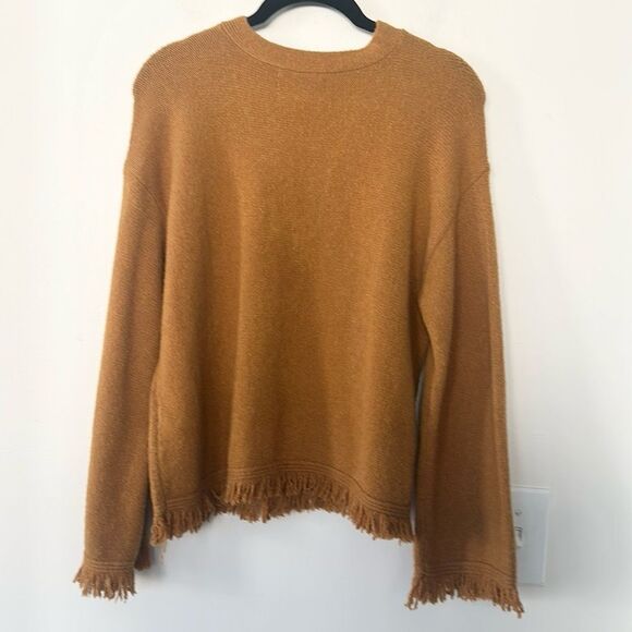 Anthropologie Joy Fringed V-Neck Sweater S - Picture 5 of 7